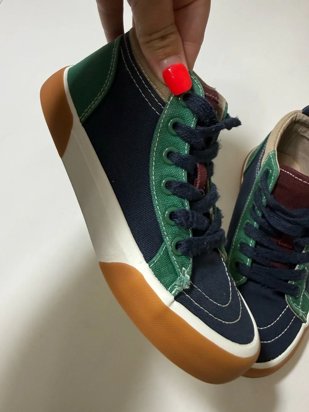 Old Navy High Top Sneakers with Gum Sole - Boys Size 1